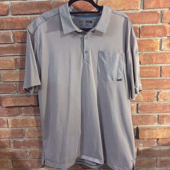 5.11 Tactical FLEX SHORT SLEEVE POLO, Titan Grey, 2XL - Picture 1 of 8